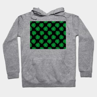 Philodendron Pattern Black Hoodie